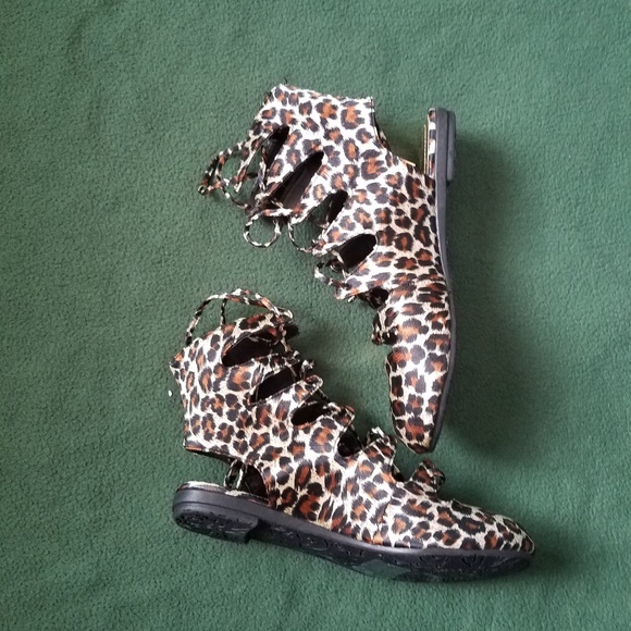 NWoT Leopard Print Sandals - Picture 1 of 5